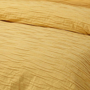 Vintage Design Homewares | Malvern Ochre Cotton | Quilt Cover Set | Single