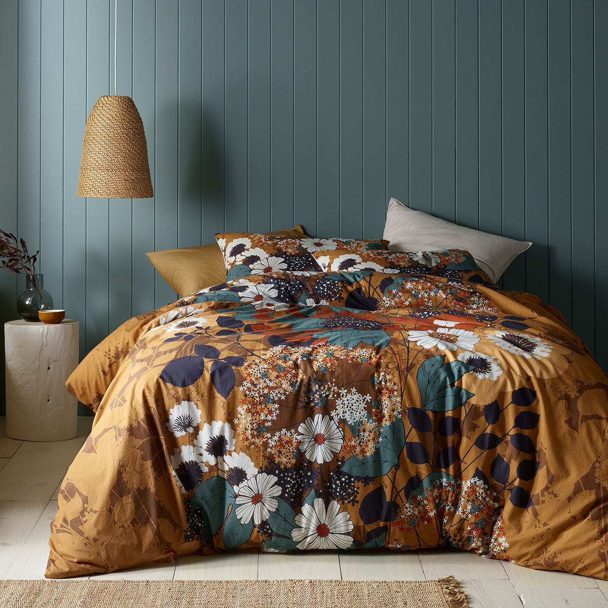 Markle Washed Cotton Printed Quilt Cover Set | Queen