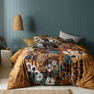 Markle Washed Cotton Printed Quilt Cover Set | Queen