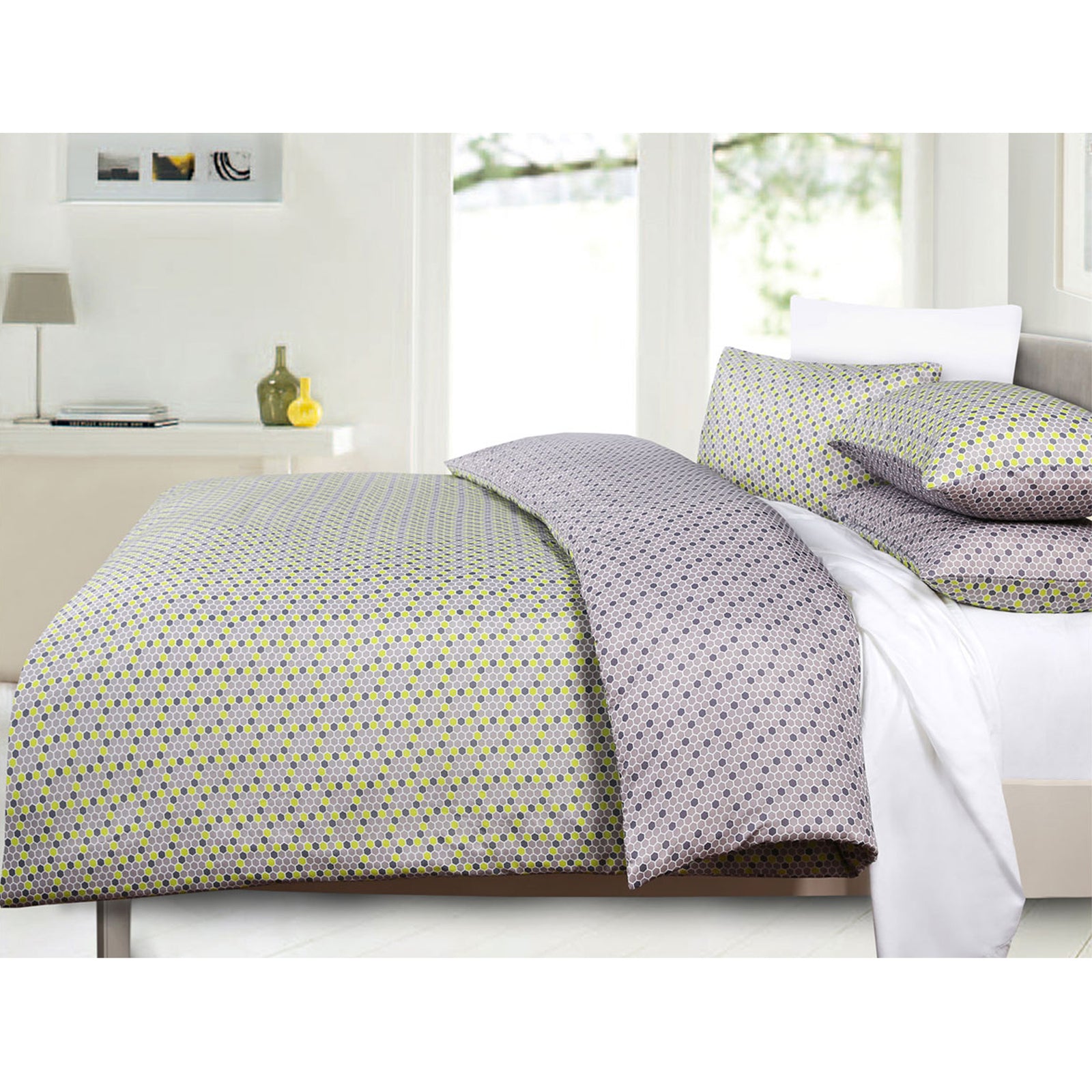 Mode | Honeycomb Reversible | Quilt Cover Set | King