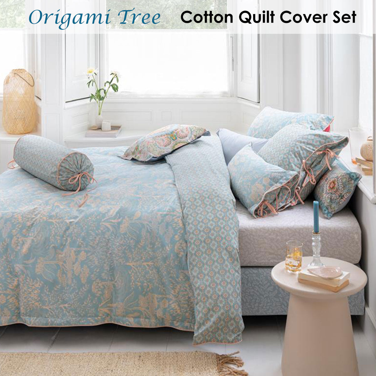 PIP Studio | Origami Tree Light Blue | Quilt Cover Set | Queen
