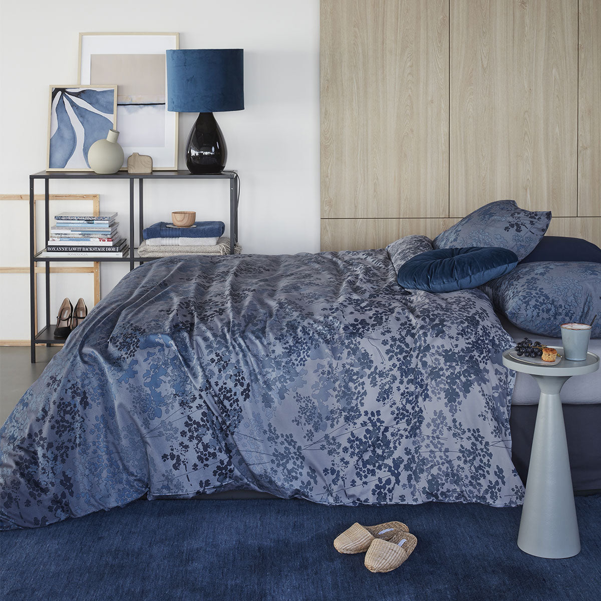 Bedding House | Pantalla Blue Bamboo Cotton | Quilt Cover Set | Queen