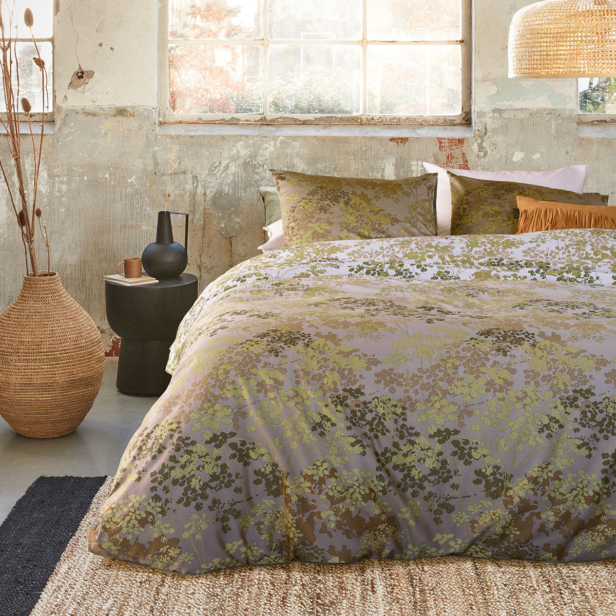 Bedding House | Pantalla Green Bamboo Cotton | Quilt Cover Set | King