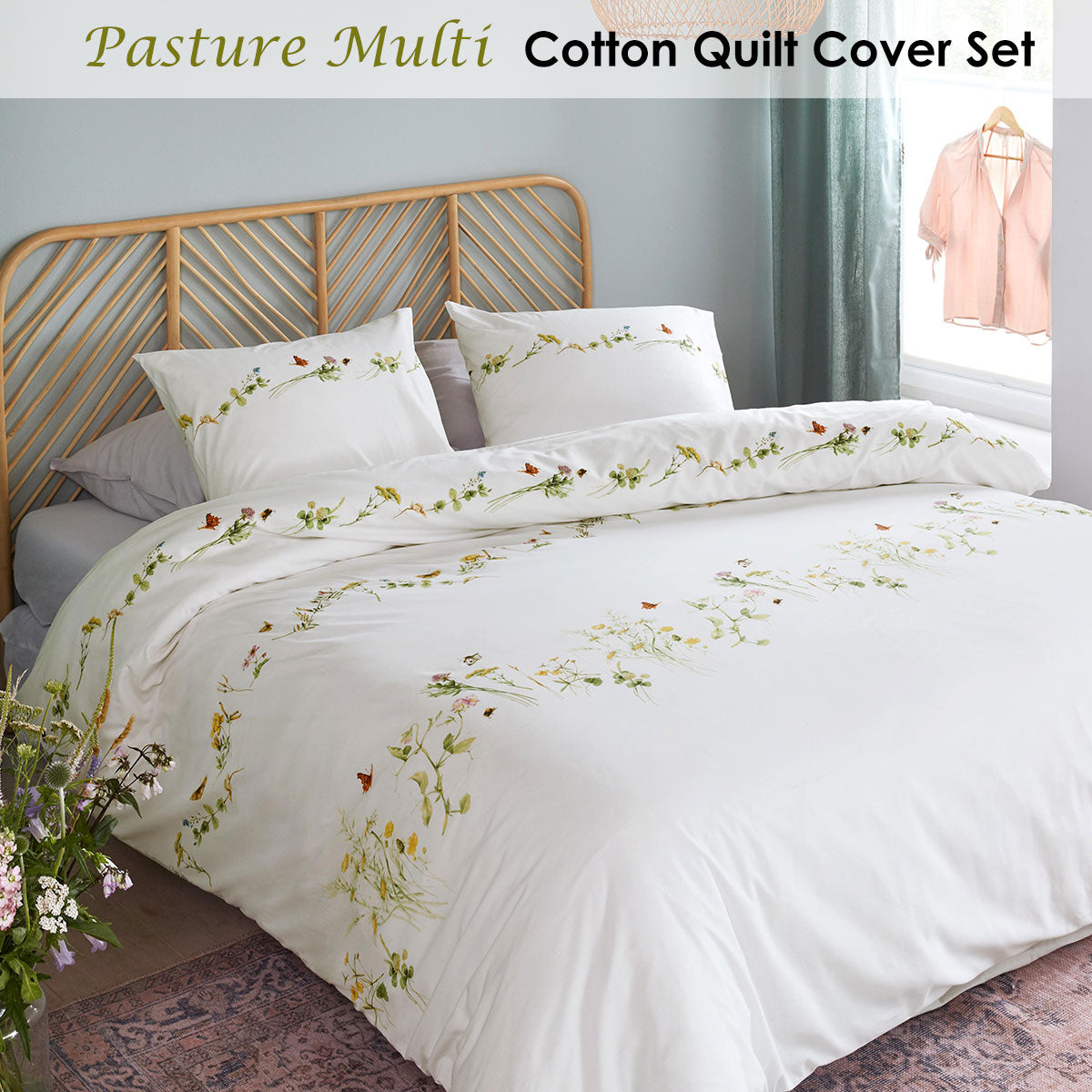 Bedding House | Pasture Multi Cotton | Quilt Cover Set | Queen