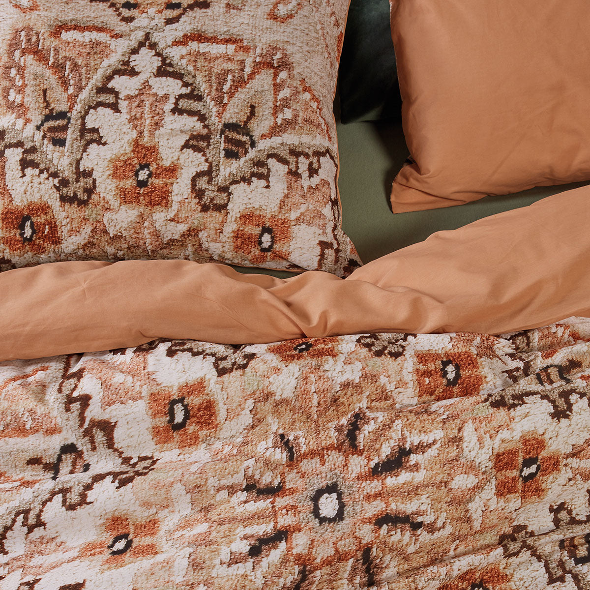 Bedding House | Persian Rug Natural Cotton Quilt Cover Set | Queen