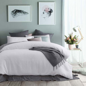 Accessorize White Waffle Polyester Quilt Cover Set | King