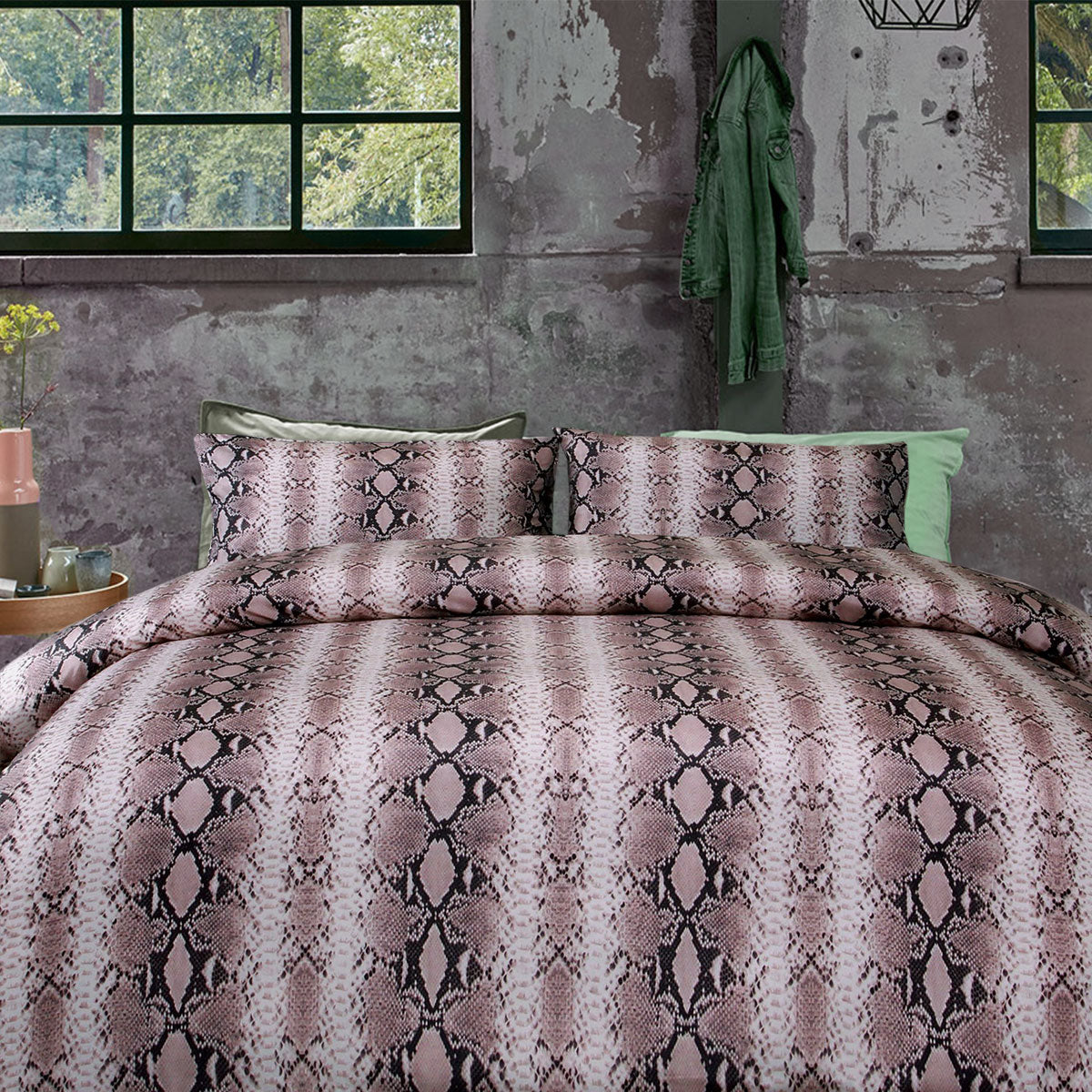 Big Sleep | Snake Skin Pink | Quilt Cover Set | Queen