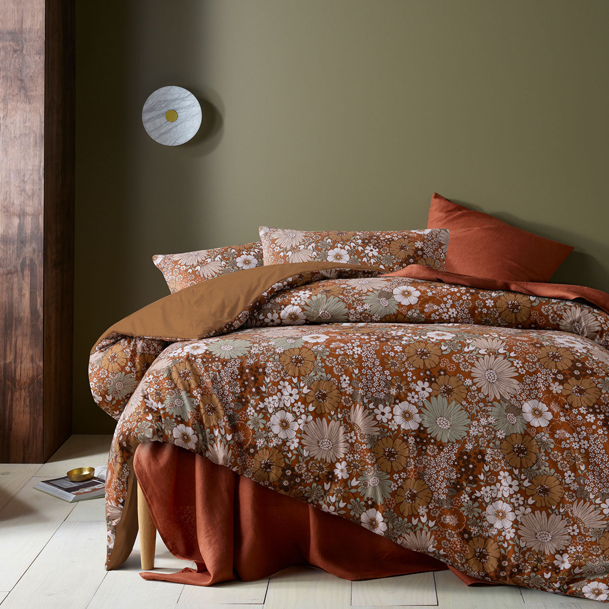 Accessorize Rainbow Garden Autumn Washed Cotton Quilt Cover Set | Single