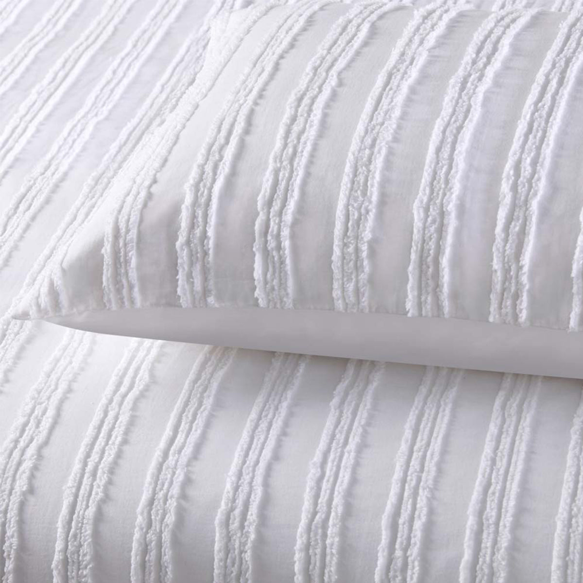 Vintage Design Homewares Reflections White Cotton Quilt Cover Set | Queen
