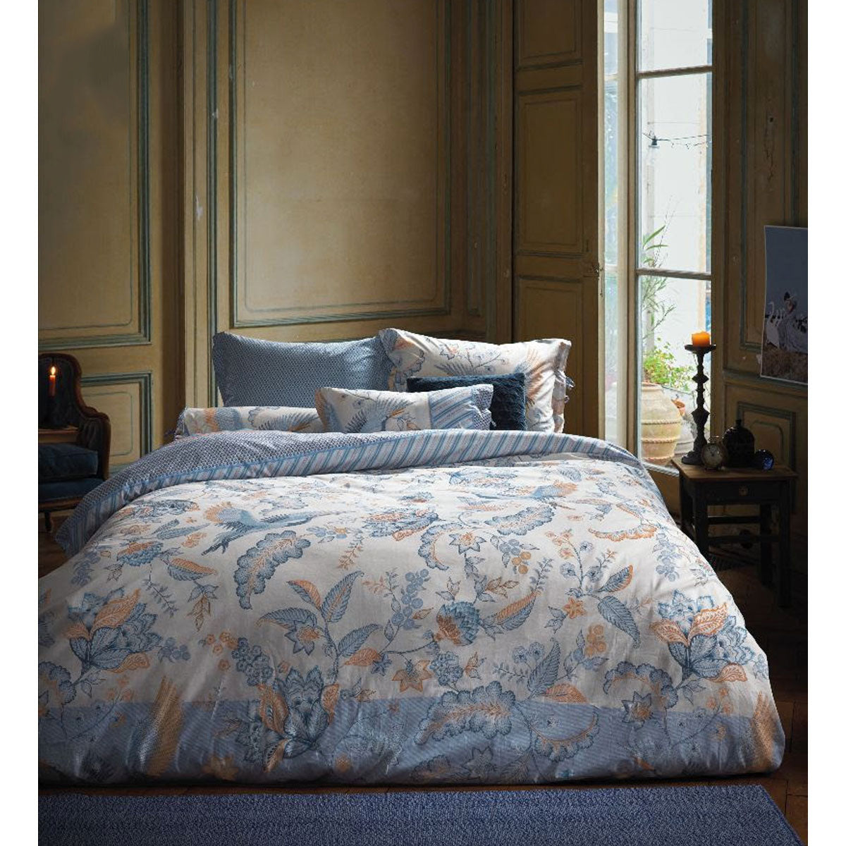 PIP Studio | Royal Birds Blue 100% Cotton | Quilt Cover Set | Queen
