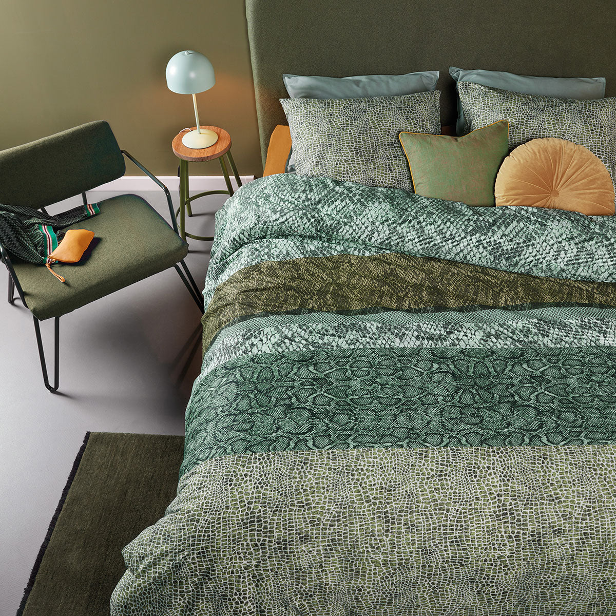 Bedding House | Skin Green Cotton | Quilt Cover Set | King