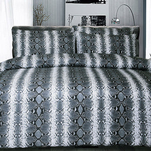 Big Sleep Snake Skin Black Quilt Cover Set | Double