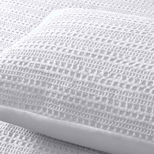 Accessorize Soho Waffle White Quilt Cover Set | Queen