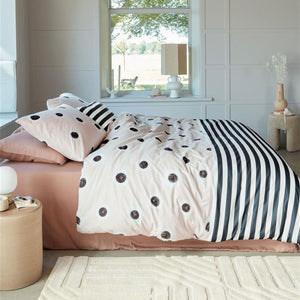VTWonen | Stripe and Eye Natural Cotton | Quilt Cover Set | Queen