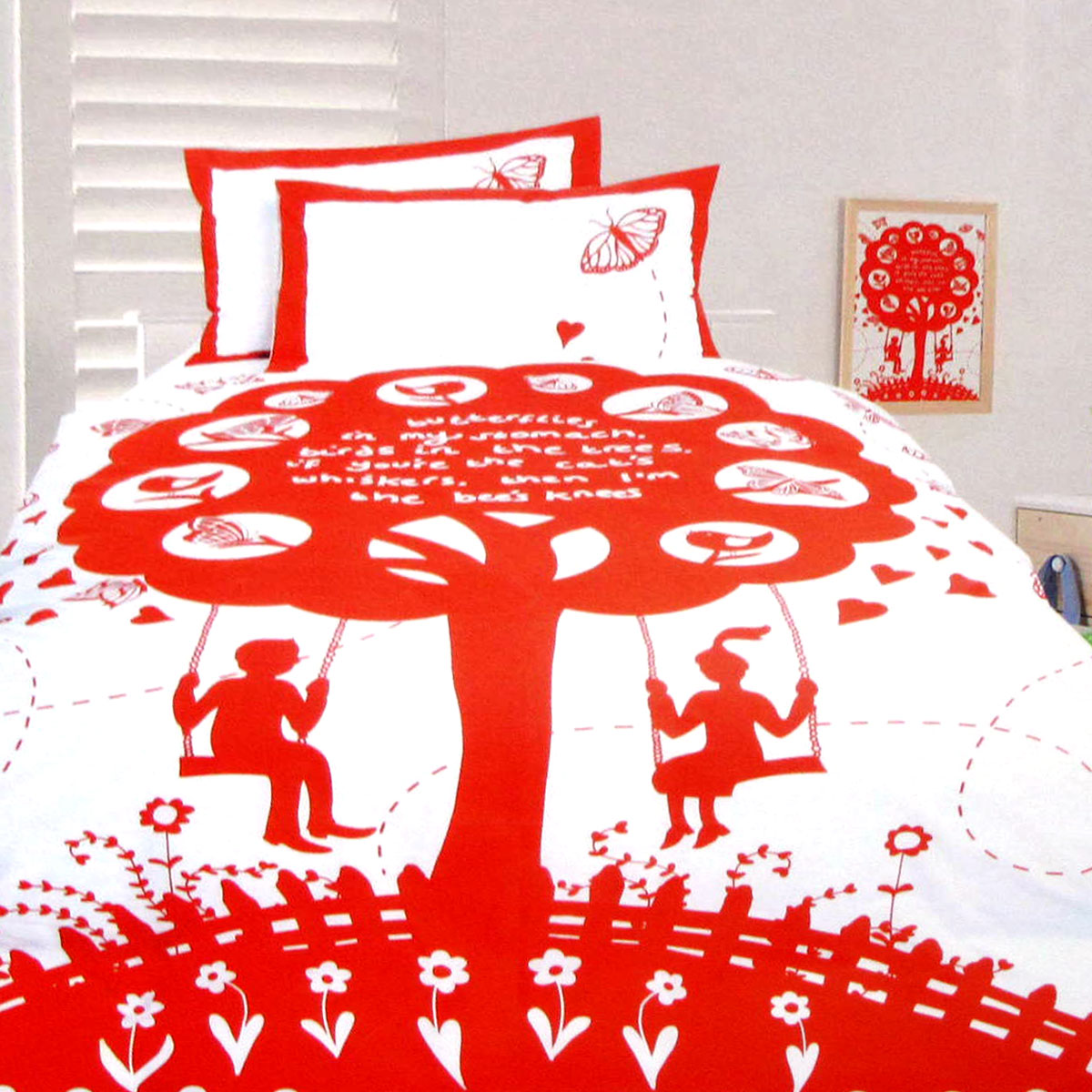 Happy Kids | The Bees Knees Red | Quilt Cover Set | Double