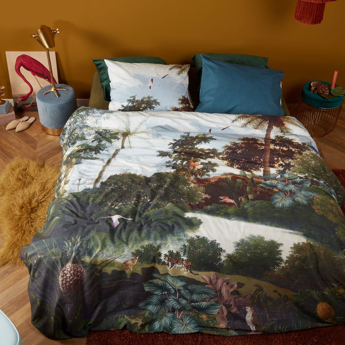 Bedding House | Voyage Green Cotton | Quilt Cover Set | King