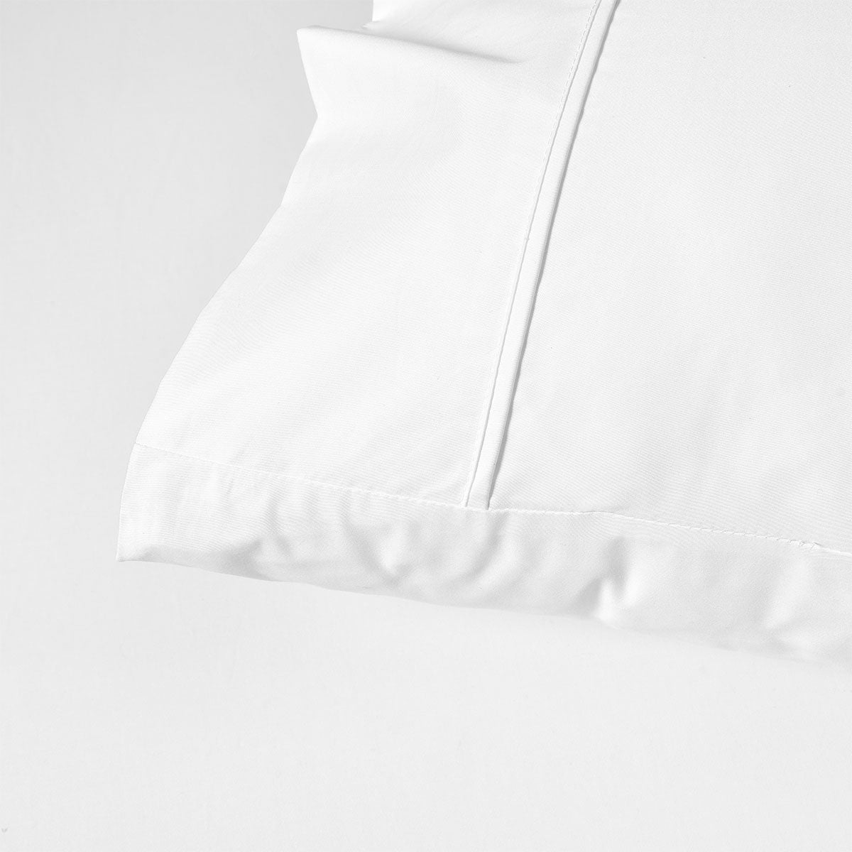 400TC White Bamboo Cotton Sheet Set | 40cm Wall | Single