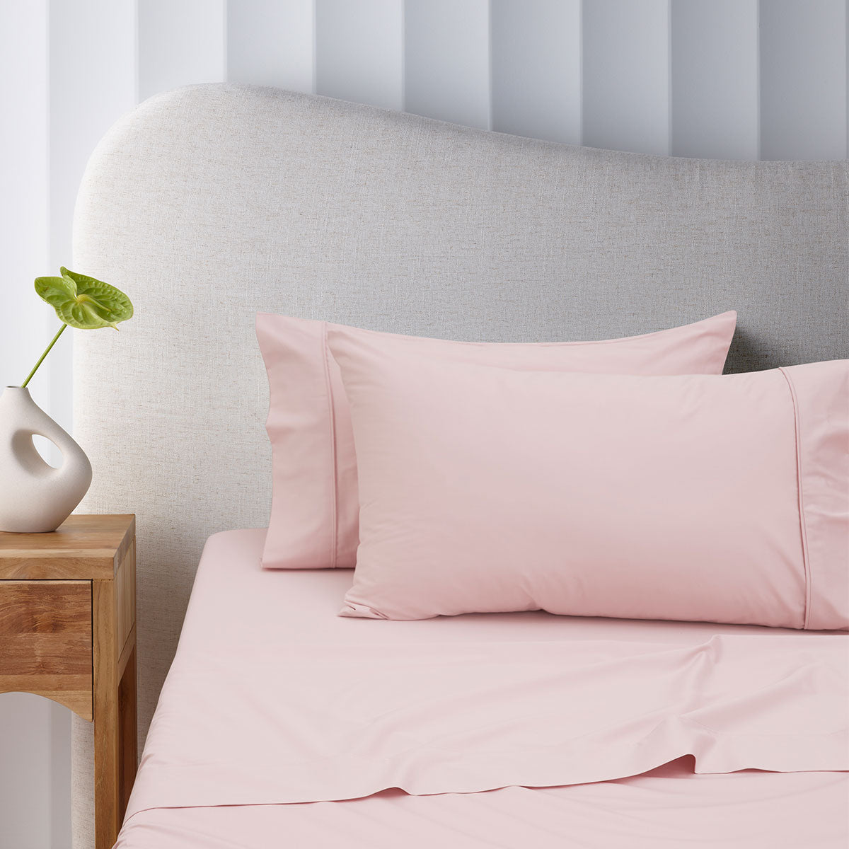 400TC Blush Bamboo Cotton Mega/Super Sheet Set | 50cm Wall | Queen