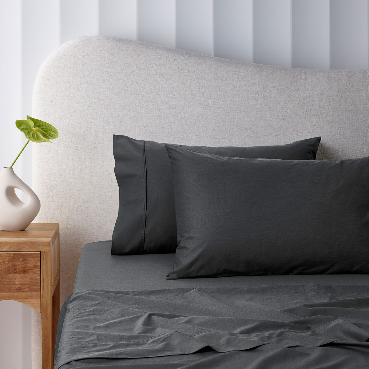 400TC Charcoal Bamboo Cotton Mega/Super Sheet Set | 50cm Wall | Super King