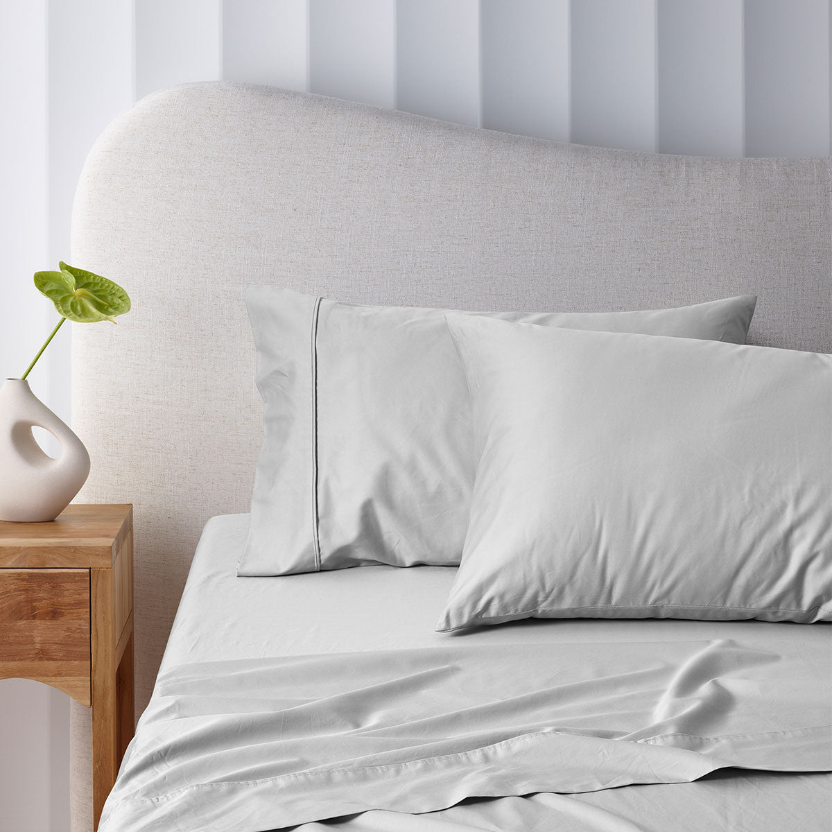 400TC Grey Bamboo Cotton Mega/Super Sheet Set | 50cm Wall | Super King