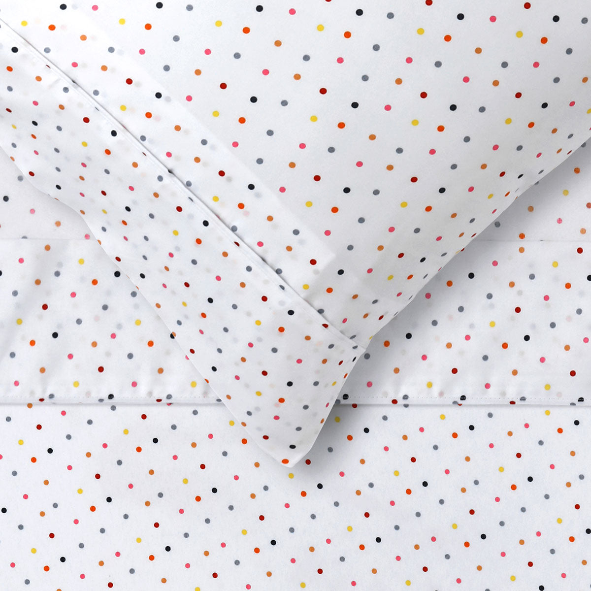 Happy Kids | Polka Multi Printed Microfibre Sheet Set | King Single