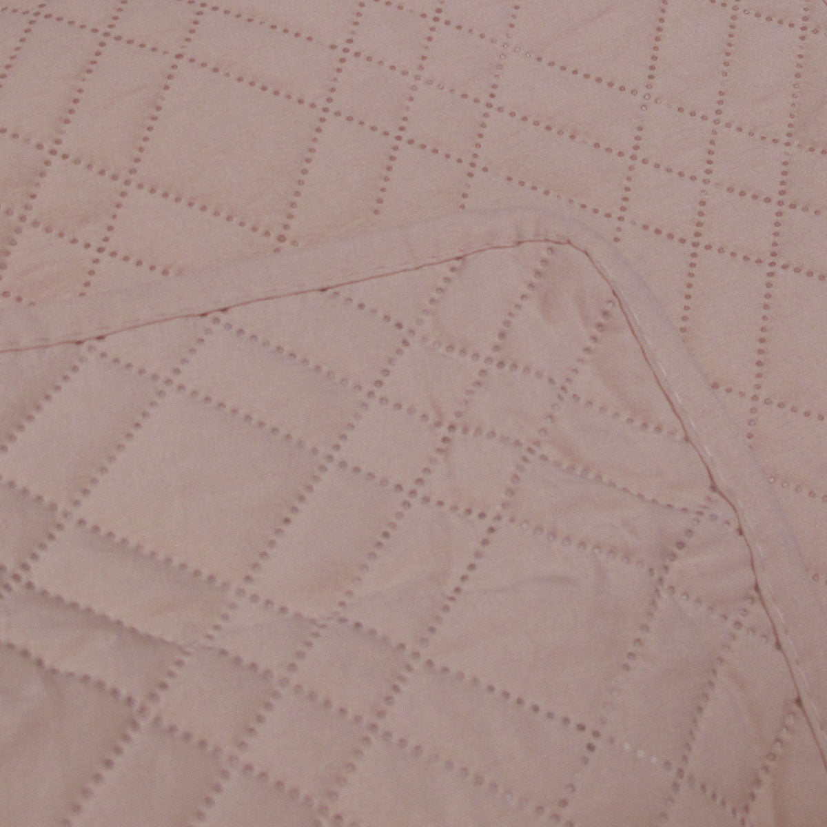 Jane Barrington Morris Blush Ultrasonic Embossed Lightly Quilted Reversible Coverlet Set | King