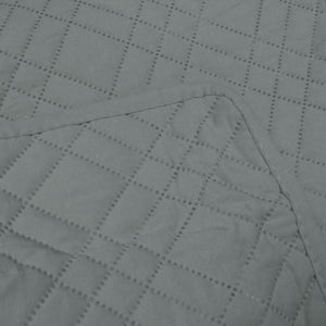 Jane Barrington Morris Dark Grey Ultrasonic Embossed Lightly Quilted Reversible Coverlet Set | King