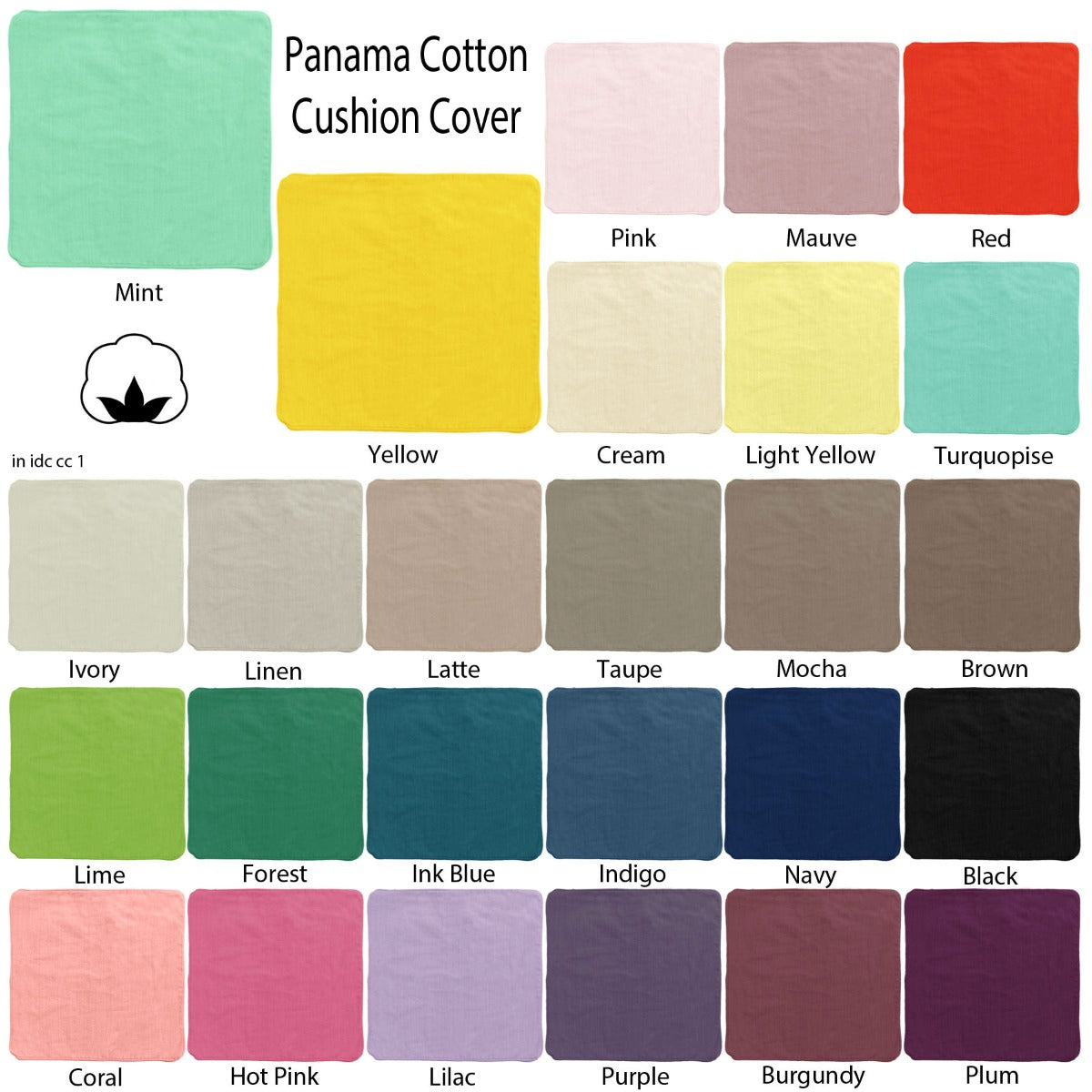 IDC Homewares Panama 100% Cotton Cushion Cover | Purple