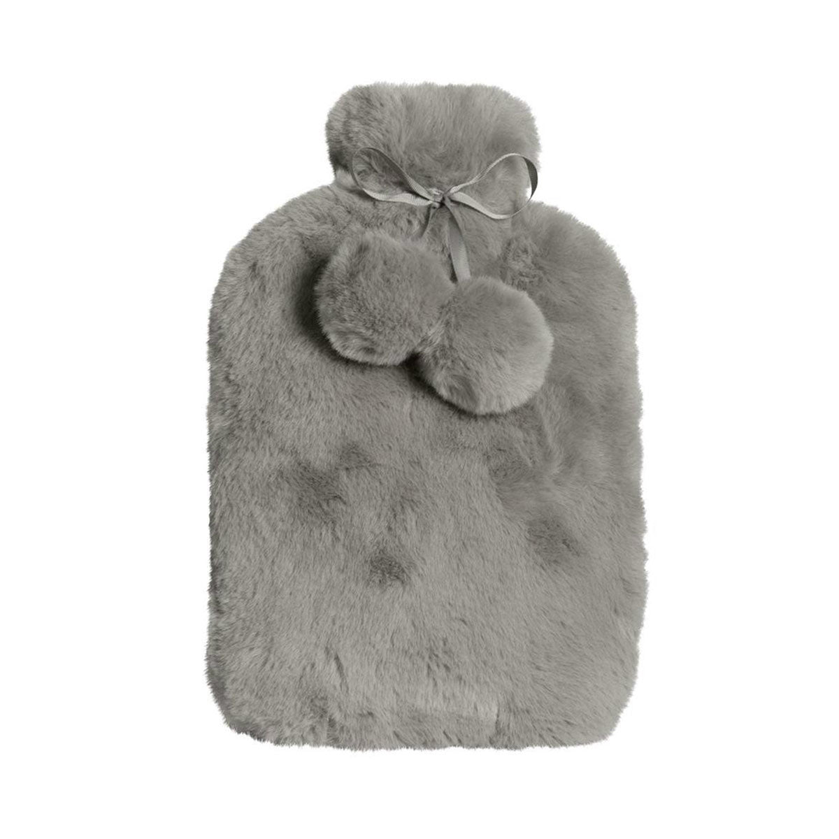 J.Elliot Home Amara Hot Water Bottle | Super Plush Faux Fur Cover | Grey