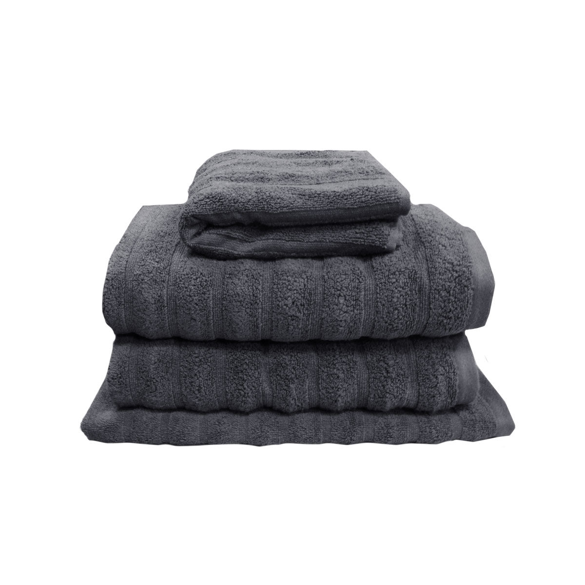 J Elliot Home Set of 4 George Collective Cotton Bath Towel Set | Ash