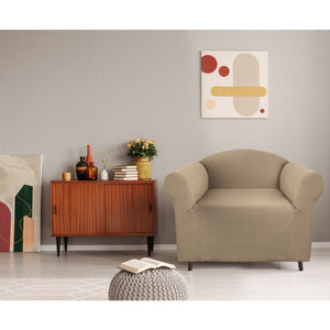 Elan Cambridge Extra-Stretch Couch Cover | Linen | One Seater | Linen