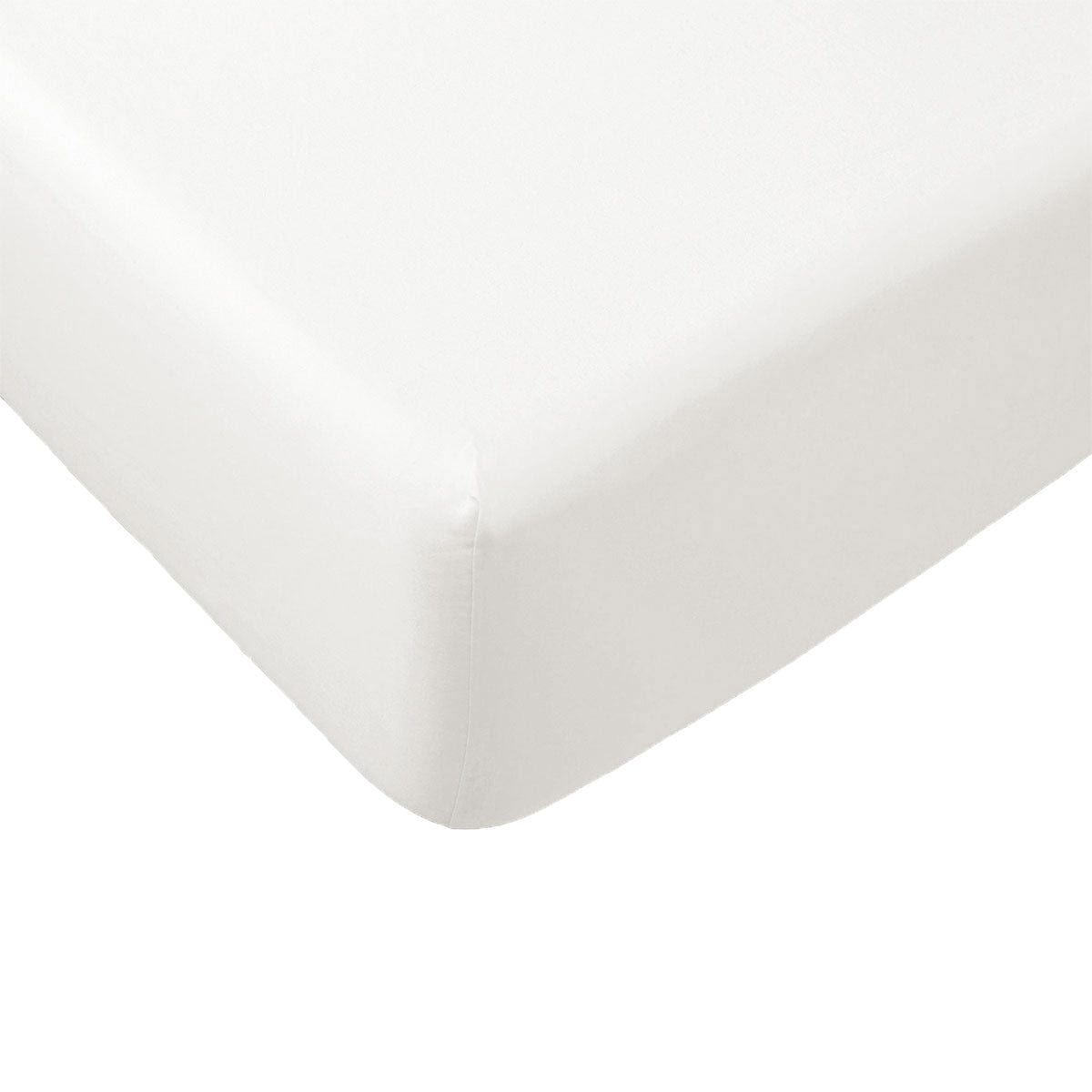 Essentially Home Living Polyester Cotton Fitted Sheet | 33cm Wall | Double | Ivory