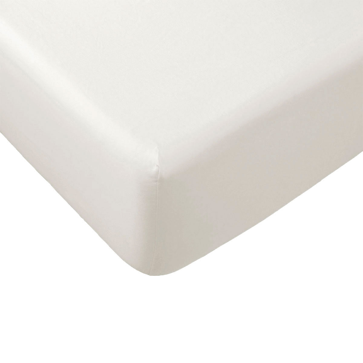 Essentially Home Living Polyester Cotton Fitted Sheet | 33cm Wall | Queen | Ivory