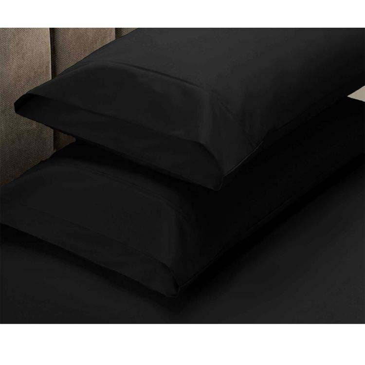 Apartmento 225TC Fitted Sheet Set | King | Black | Plus 2 Pillowcases