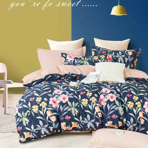 Ardor 250TC Ariana Floral Cotton Sateen Quilt Cover Set | Queen