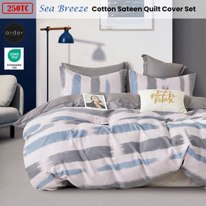 Ardor 250TC Sea Breeze Cotton Sateen Quilt Cover Set | Queen
