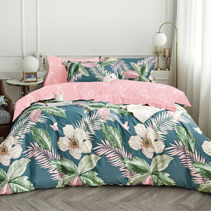 Ardor 250TC Tiki Tropical Cotton Sateen Quilt Cover Set | Queen