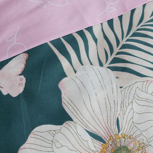 Ardor 250TC Tiki Tropical Cotton Sateen Quilt Cover Set | Queen