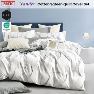 Ardor 250TC Vander Cotton Sateen Quilt Cover Set | Queen