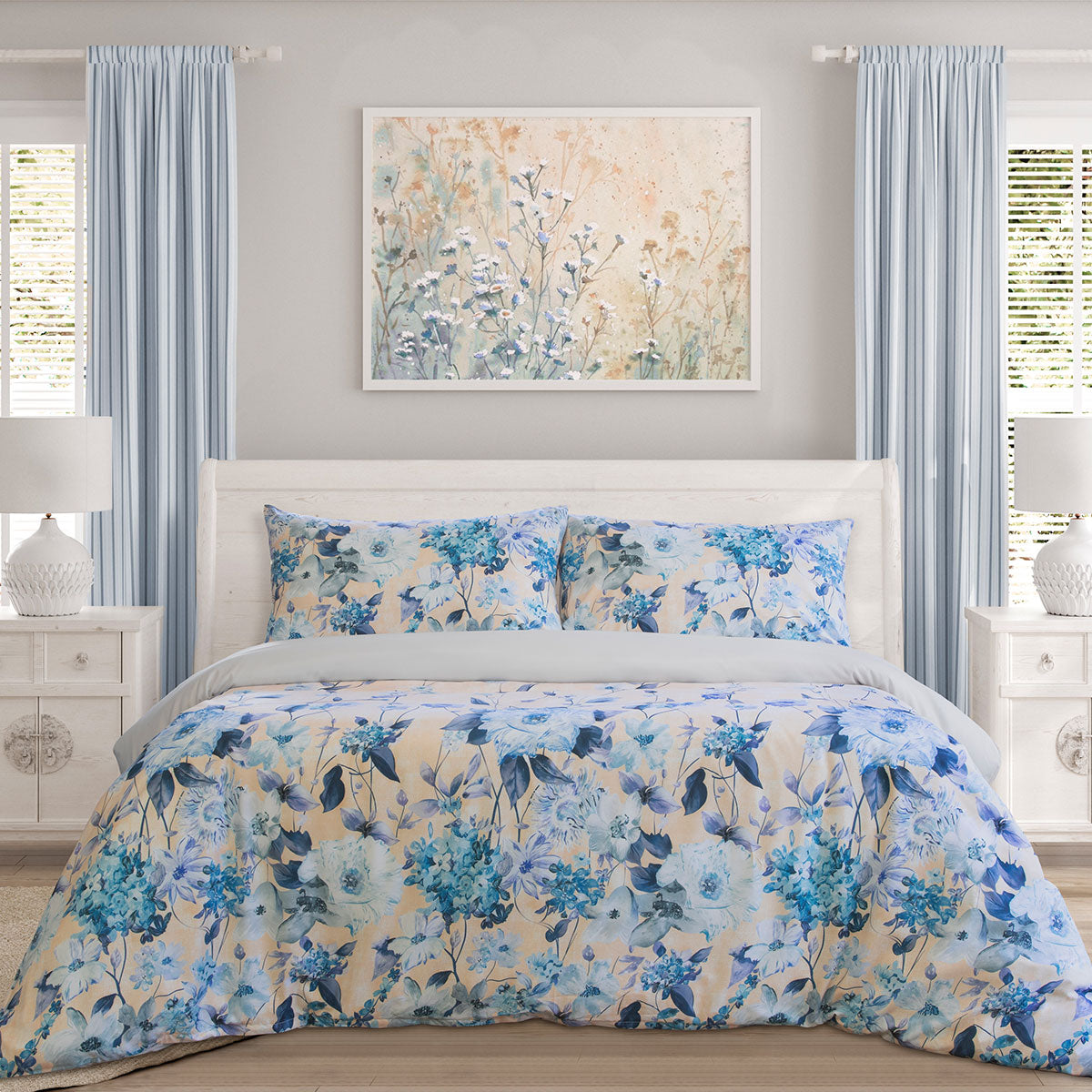 Ardor Peach Blossom Printed Quilt Cover Set | King