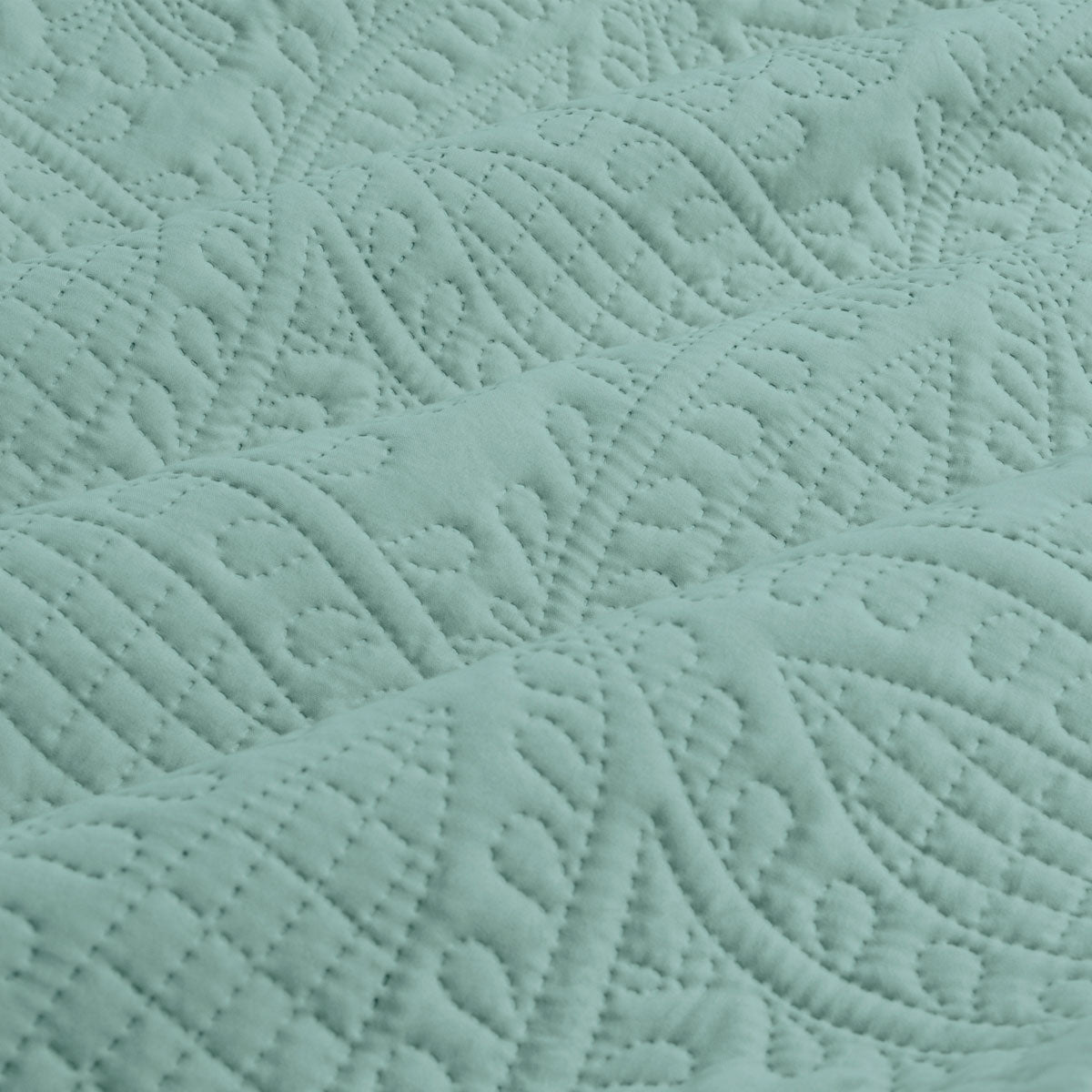 Ardor Eddison Bluestone Light Quilted Embossed Quilt Cover Set | Queen