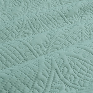 Ardor Eddison Bluestone Light Quilted Embossed Quilt Cover Set | Queen