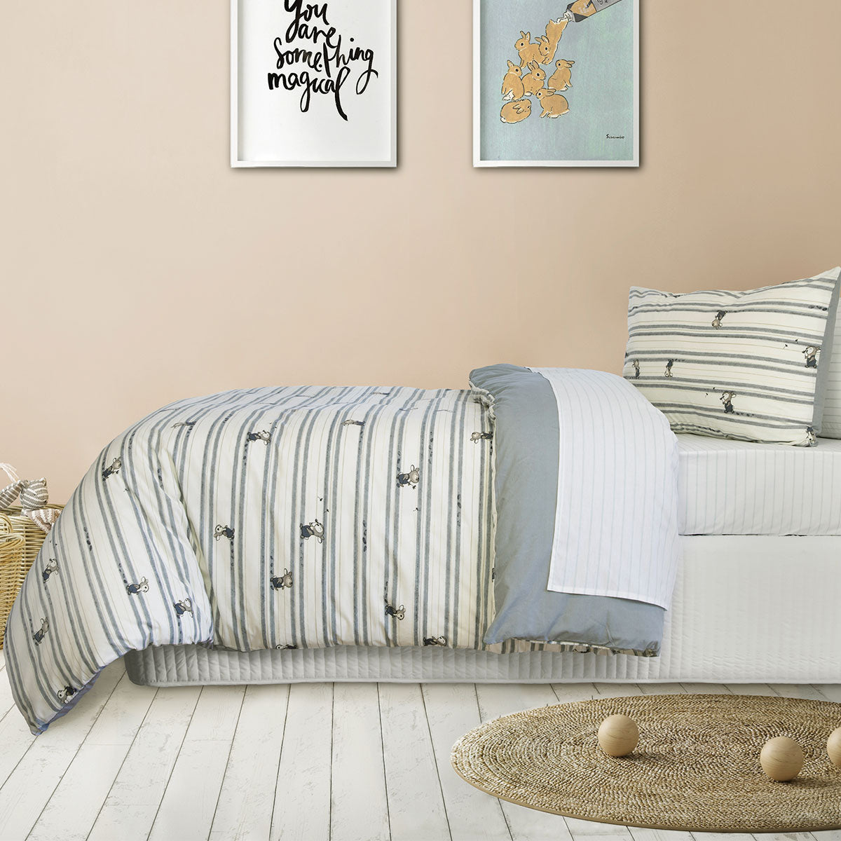 Jelly Bean Kids Logan Denim Quilt Cover Set | Single