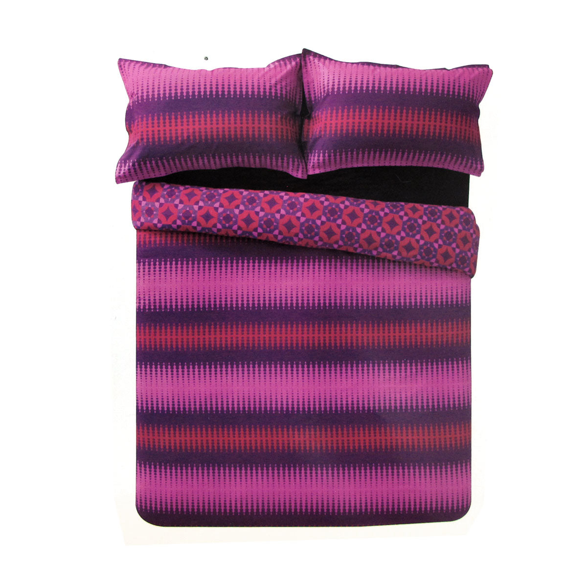 Apartmento Miami Magenta Reversible Polyester Cotton Quilt Cover Set | King