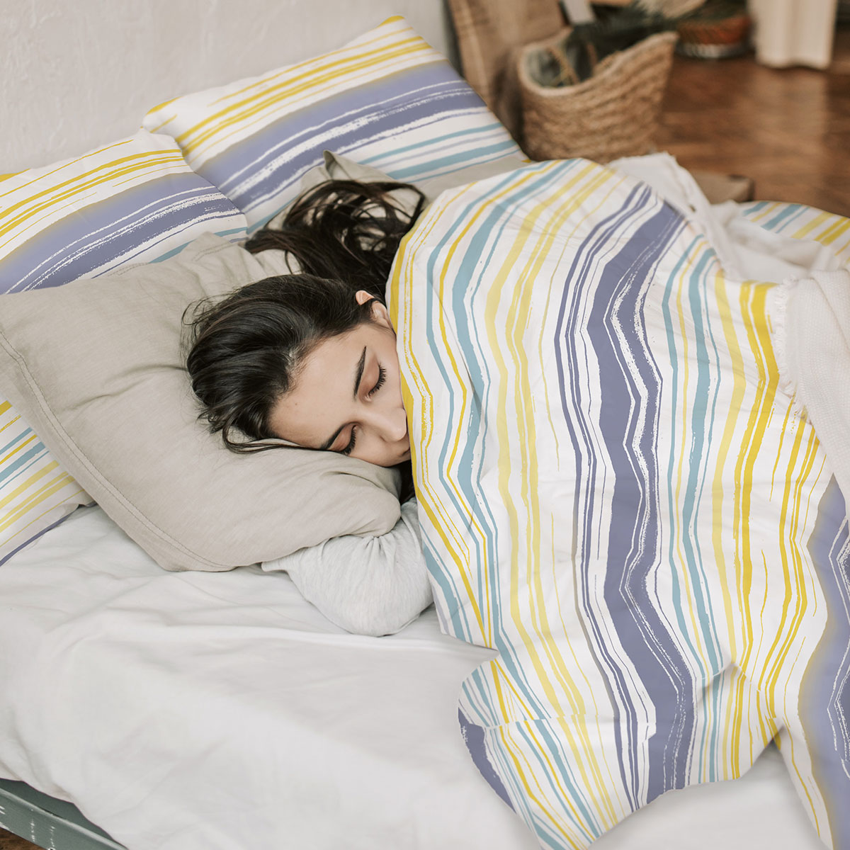 Ardor Milford Seafoam Polyester Cotton Quilt Cover Set | King