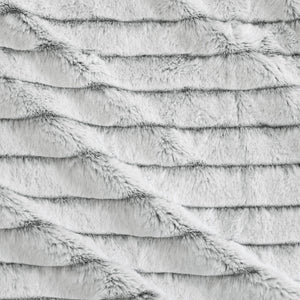 Ardor Striped Faux Fur Grey Super Soft Quilt Cover Set | King