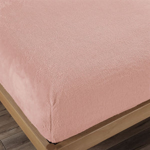 Ramesses Teddy Fleece Fitted Sheet Combo Set | Rose Pink | Queen