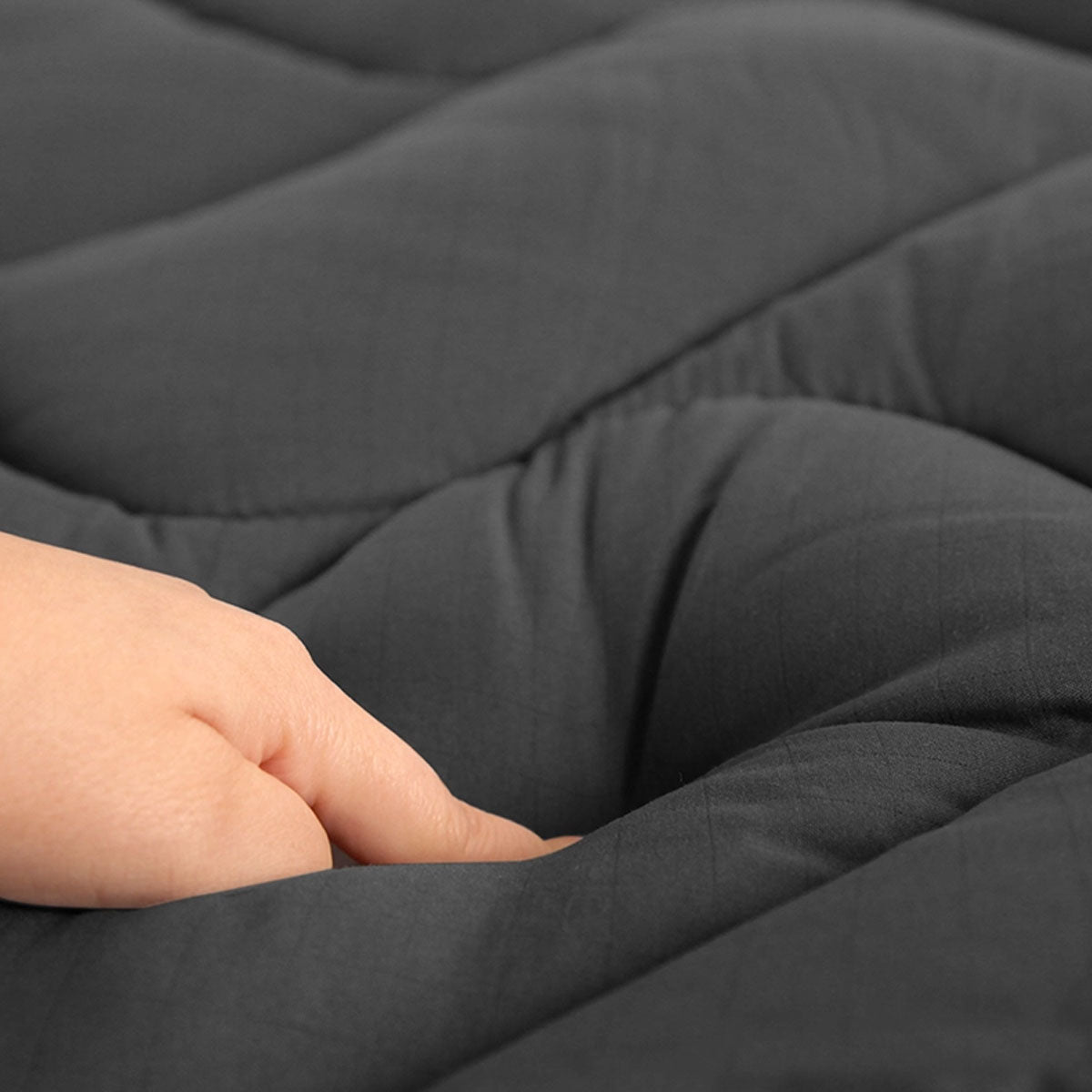 Ramesses 1000GSM Charcoal Mattress Topper | Double Size