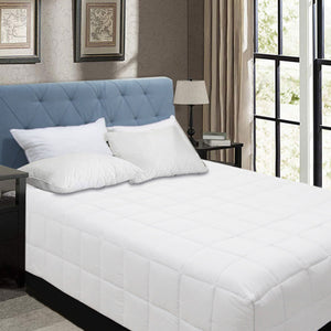Shangri La Bamboo Blend Microfiber Box End Quilt | White | Queen