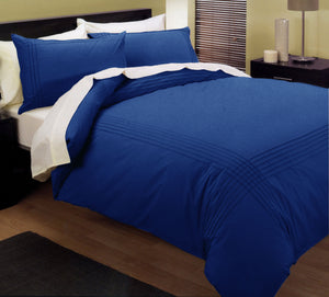 Kingtex Pintuck Quilt Cover Set | Blue | Queen